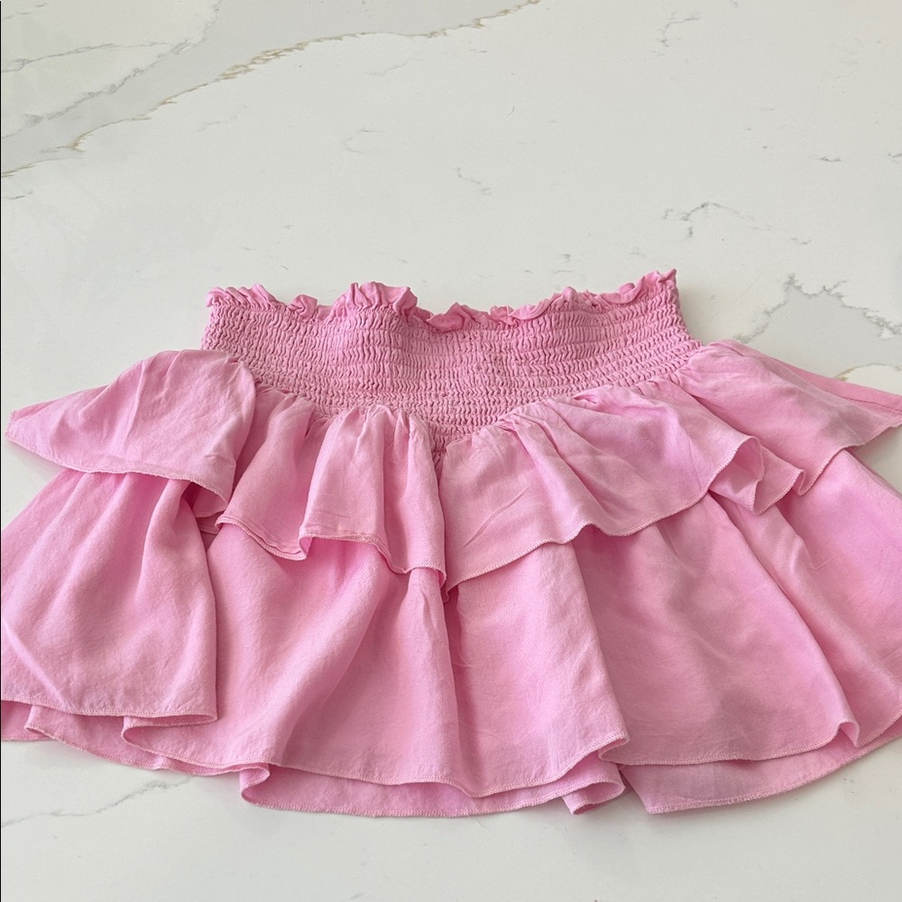 KatieJ NYC Pink Ruffled Skirt